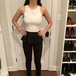 INTERMIX Black and White Sleeveless Top